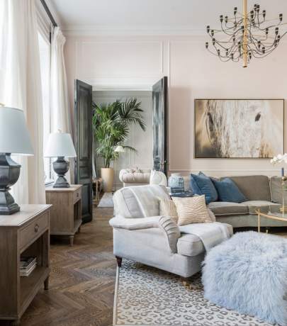 French glamour interior in Sweden