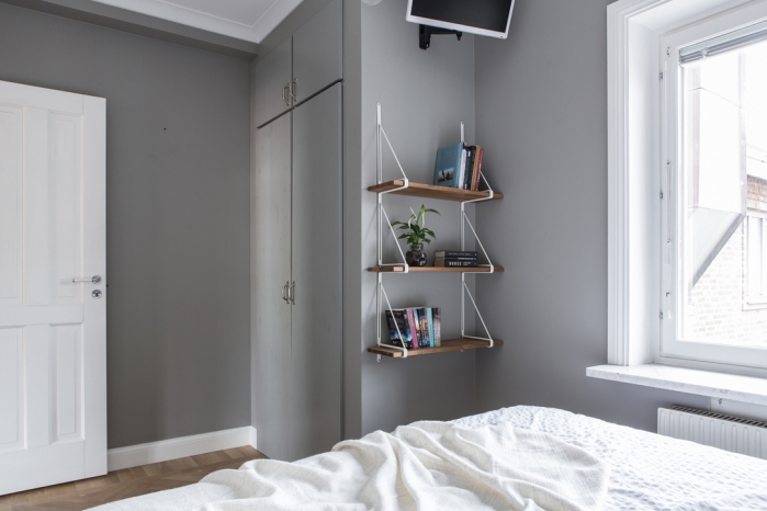 grey bedroom walls