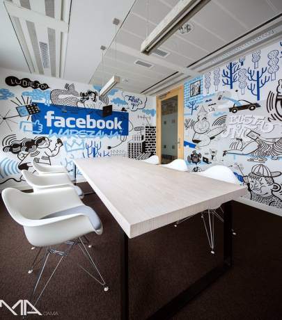 Facebook, Google, Linkedin, Pinterest ir kiti ofisai