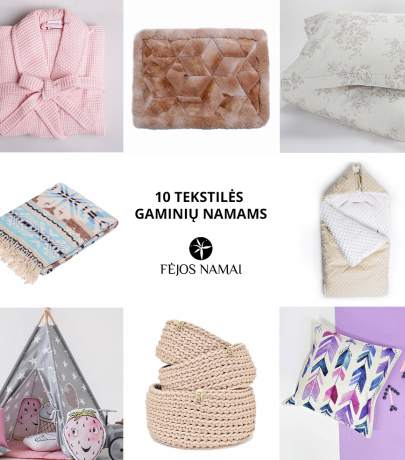 10 tekstilės gaminių namams