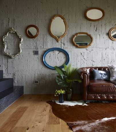 Lots of mirrors on the wall
