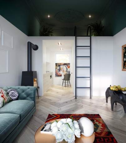 Eclectic 30 sq.m apartment in Poland