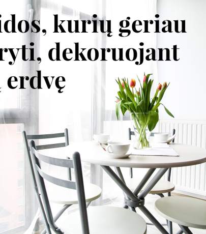 6 klaidos, kurių geriau nedaryti, dekoruojant mažą erdvę