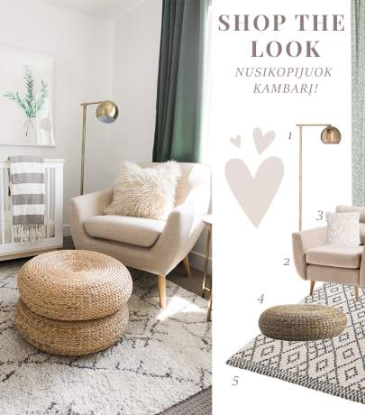 Shop the look! Nusikopijuok kambarį! Kūdikio kambarys.