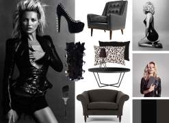 Mood board - Kate Moss and colors