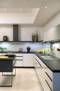 Kitchen design black - white