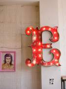 Indoor neon letters