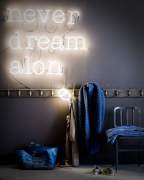 Indoor neon letters
