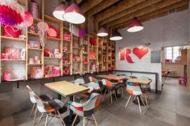 Pink cafe (toys shop inside)