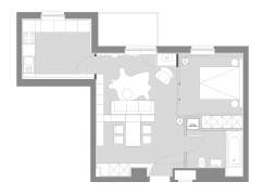 50 sq.m apartment interior in Romania
