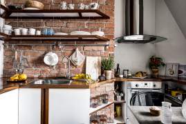 Red brick kitchen backsplash ideas