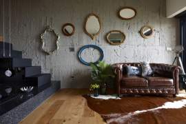 Lots of mirrors on the wall