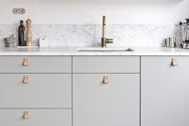 Leather handles for furniture
