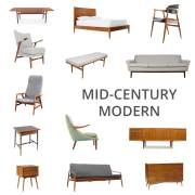 Mid-century modern interior style