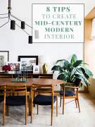 Mid-century modern interior style