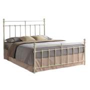 Iron bed in bedroom