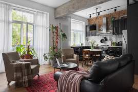 56 sq.m eclectic apartment in Moscow