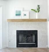 Tiles around fireplace - different fireplace finish