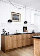 Kitchen without upper cabinets