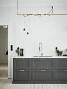 Kitchen without upper cabinets
