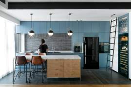 Blue kitchen furniture