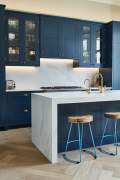 Mėlyni virtuvės baldai