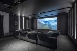 Namų kino salės interjeras Vilniuje