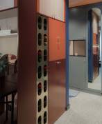 Spalvingas ir tendencingas 56 kv.m buto interjeras