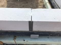 Kaip mūrijome pirmą eilę akyto betono blokeliais...