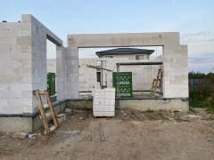 1 aukšto namo mūras iš akyto betono blokelių