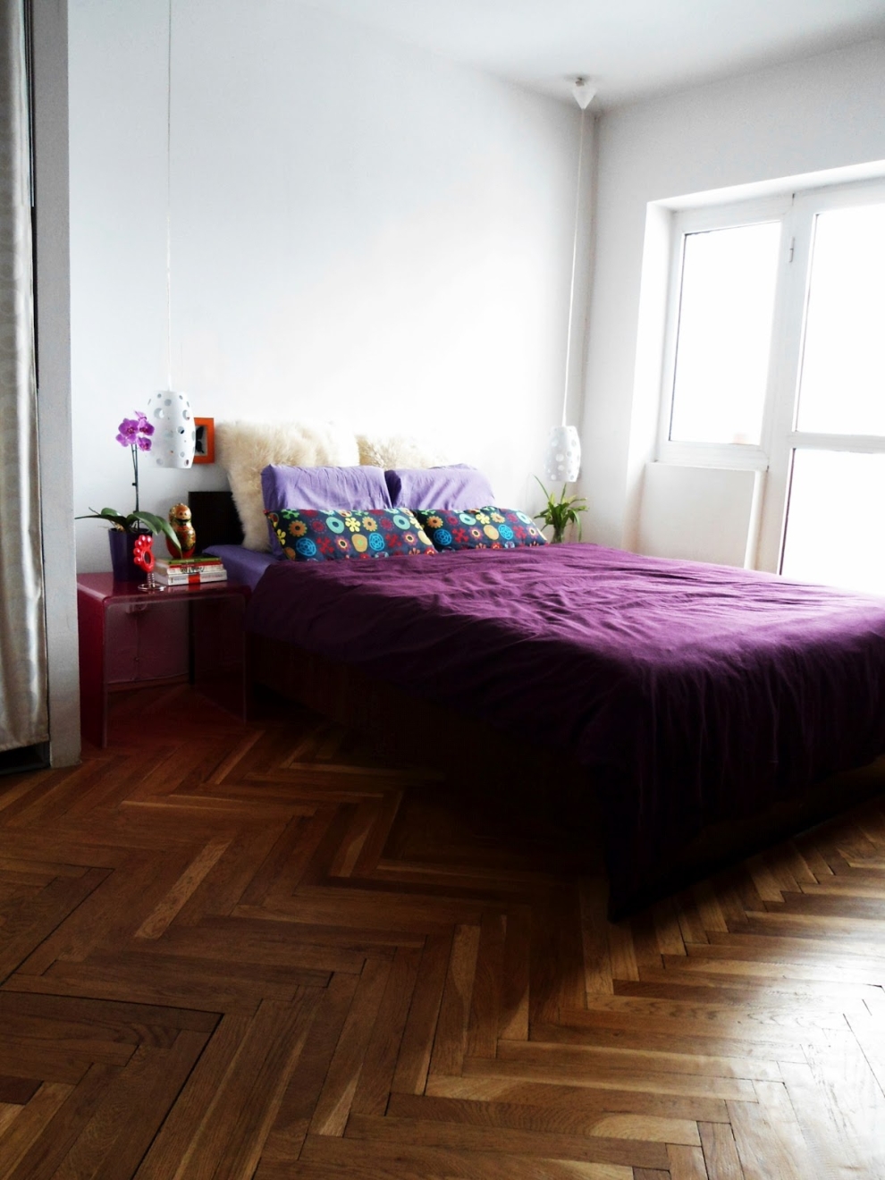 Purple bedroom