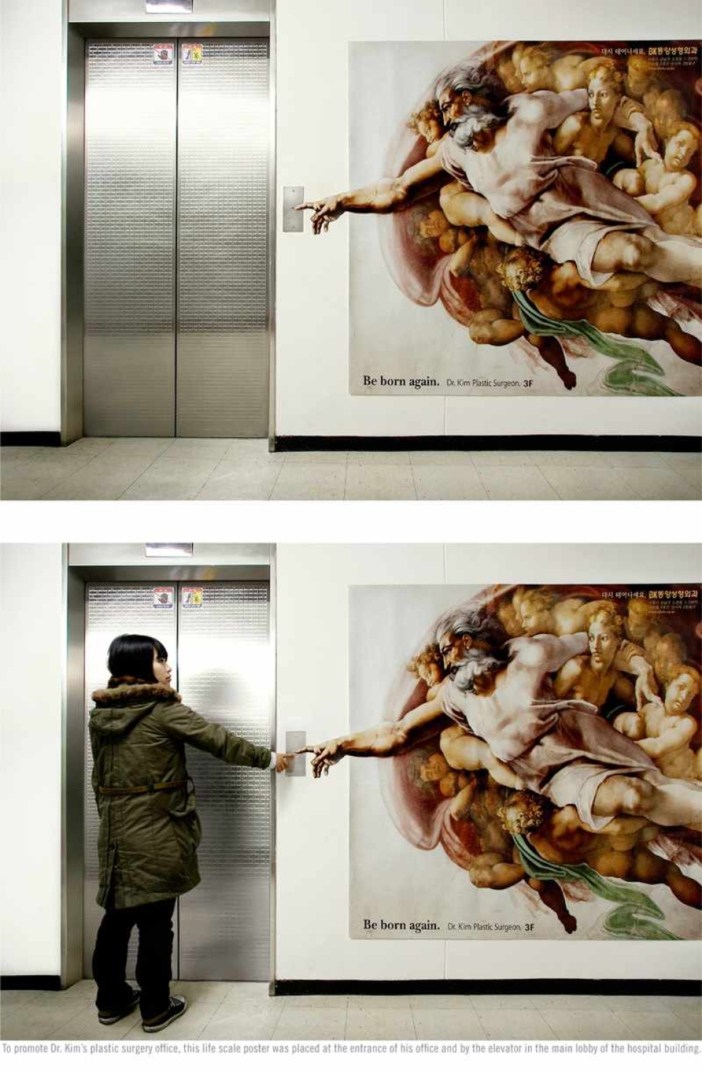 Reklamos ant lifto