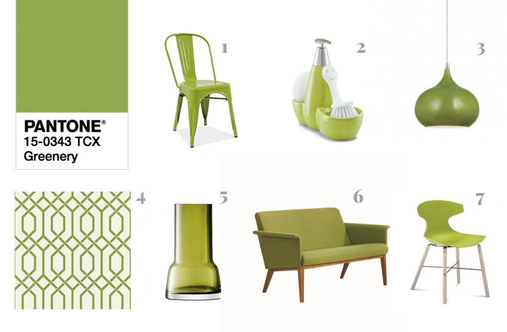 Pantone 2017 greenery interior design