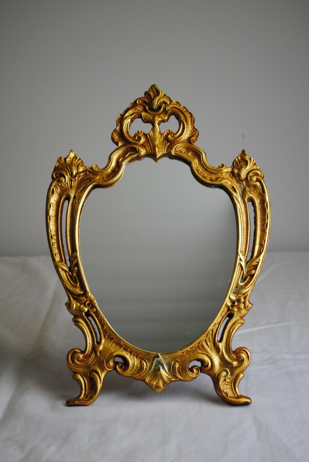 brass mirror