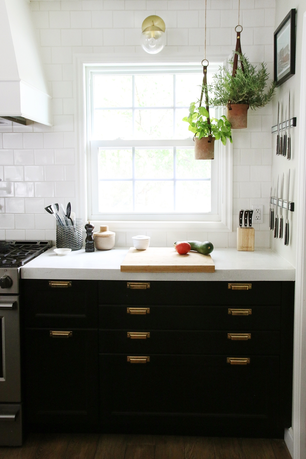 hanging herbs in the kitchen
