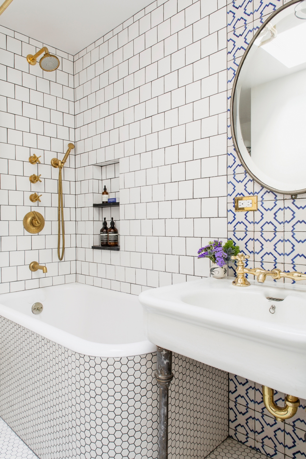 different tiles bathroom