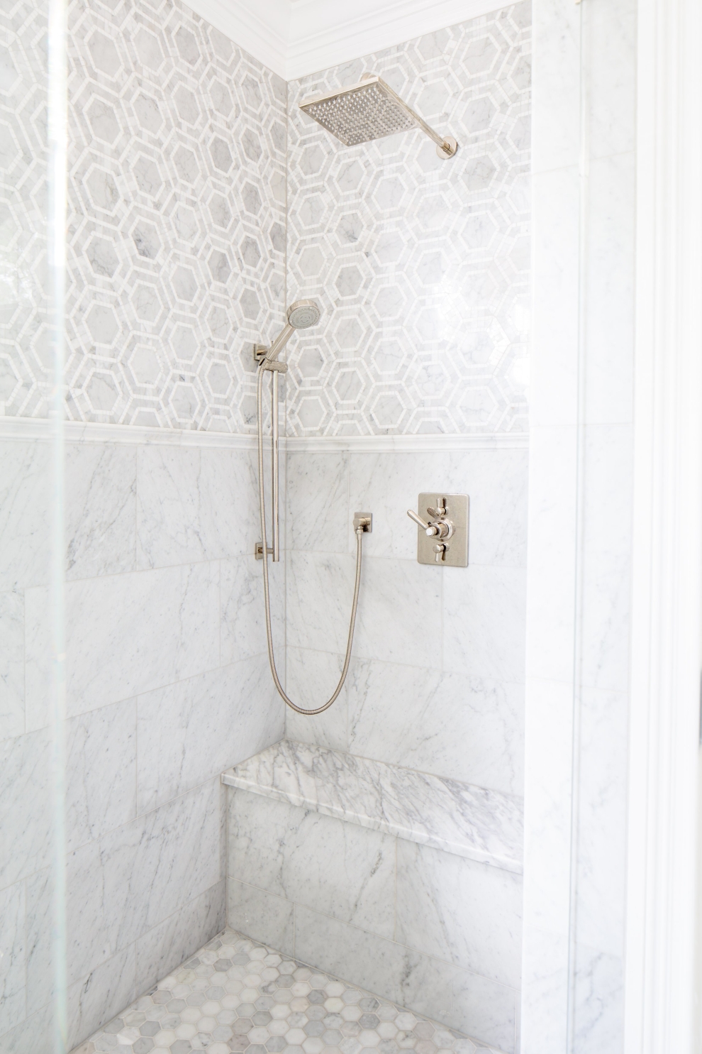 marble tiles shower