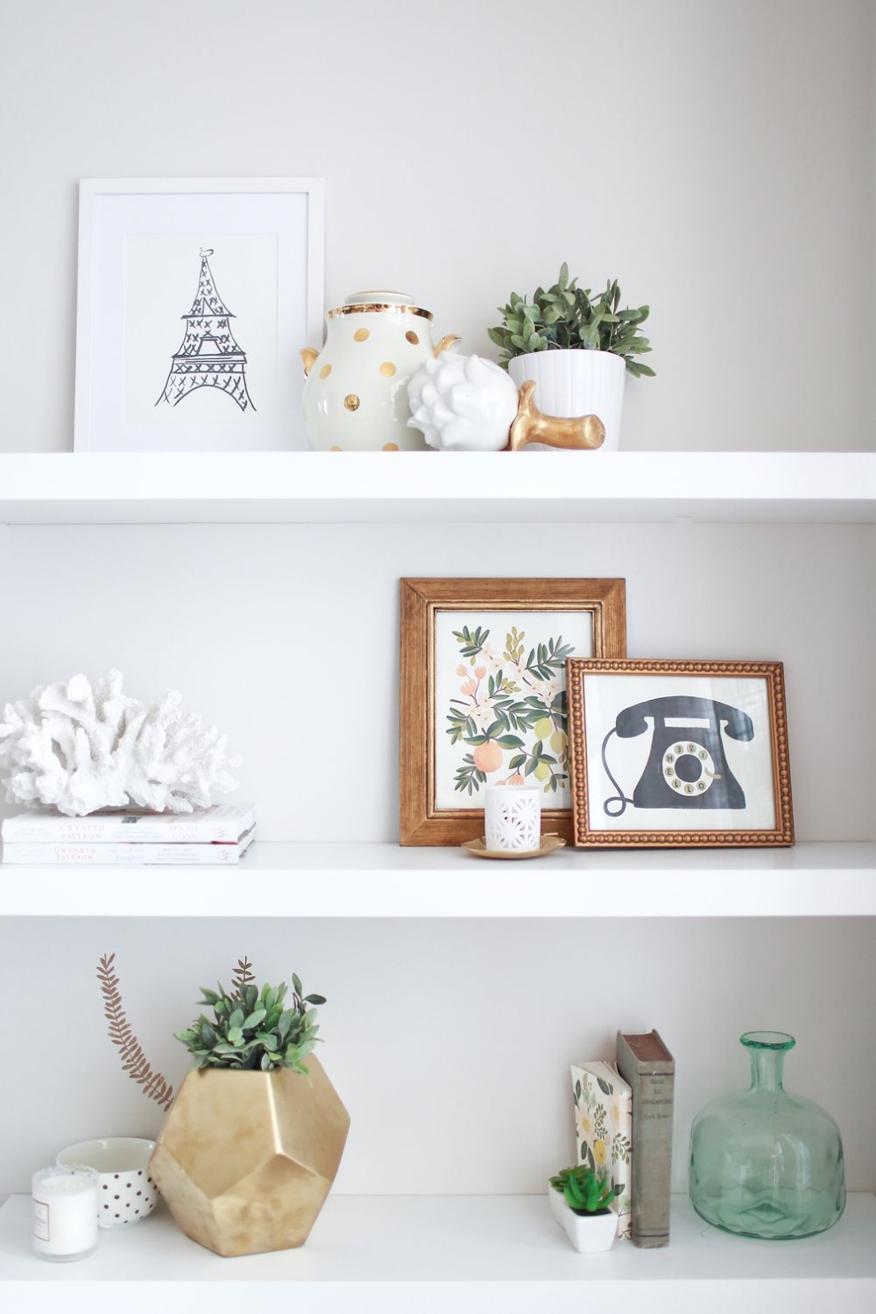 how to decorate shelf