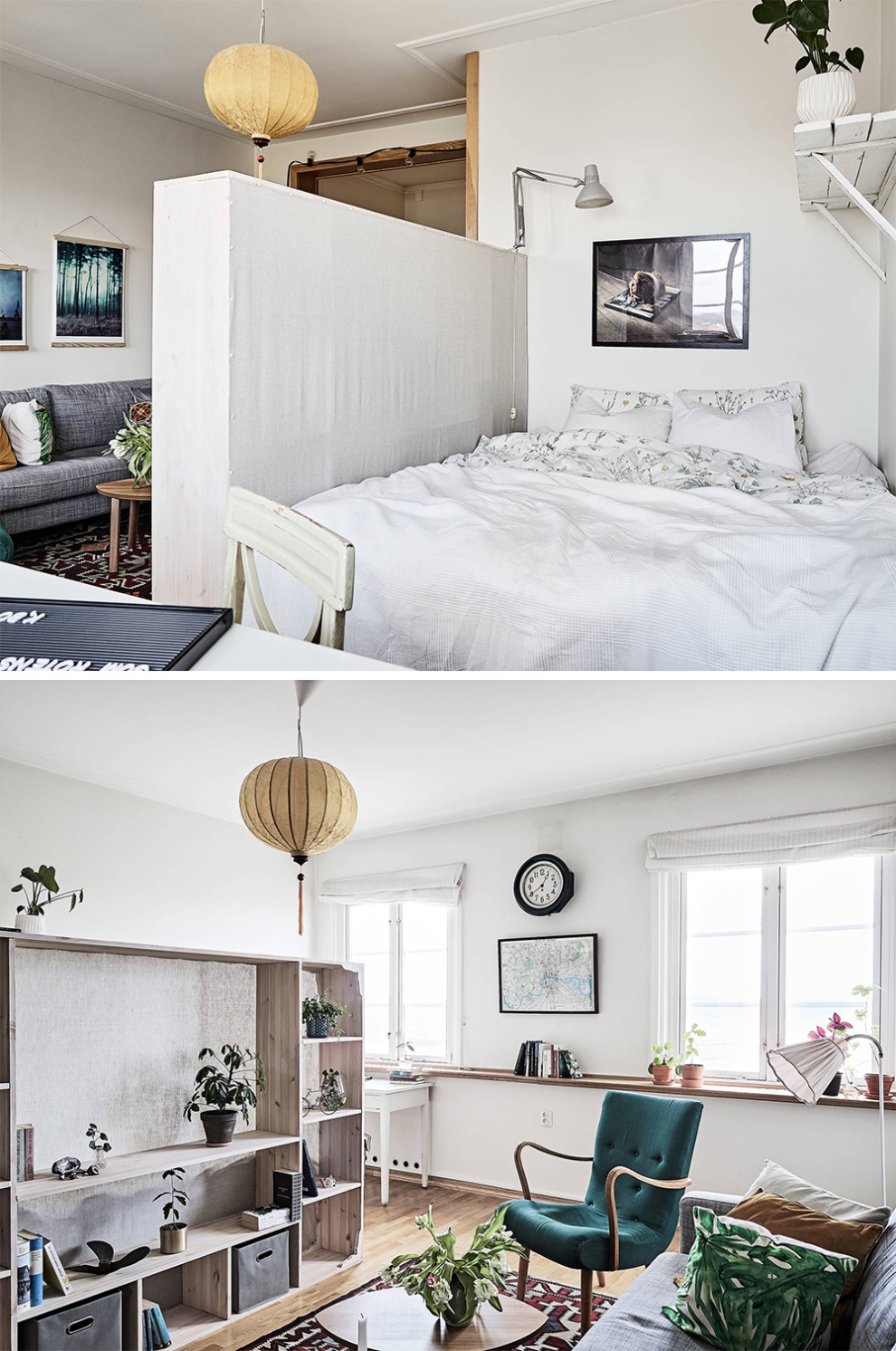 bedroom in living room
