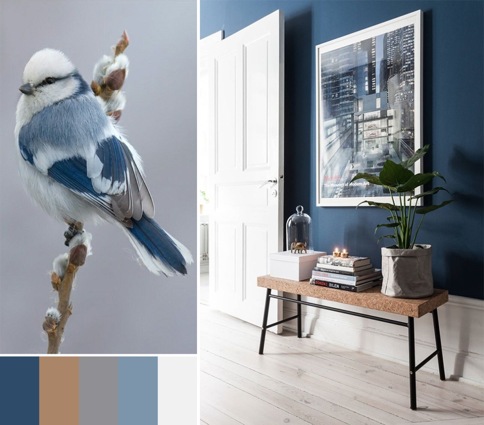 interior palette blue color