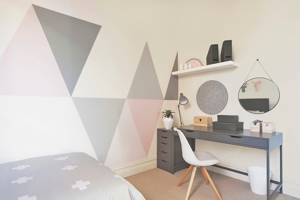 geometric wall children's room