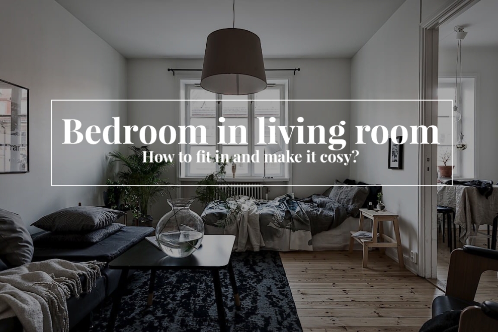 bedroom in living room