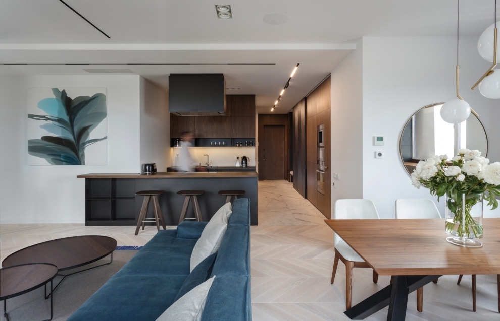 living room and dining room 