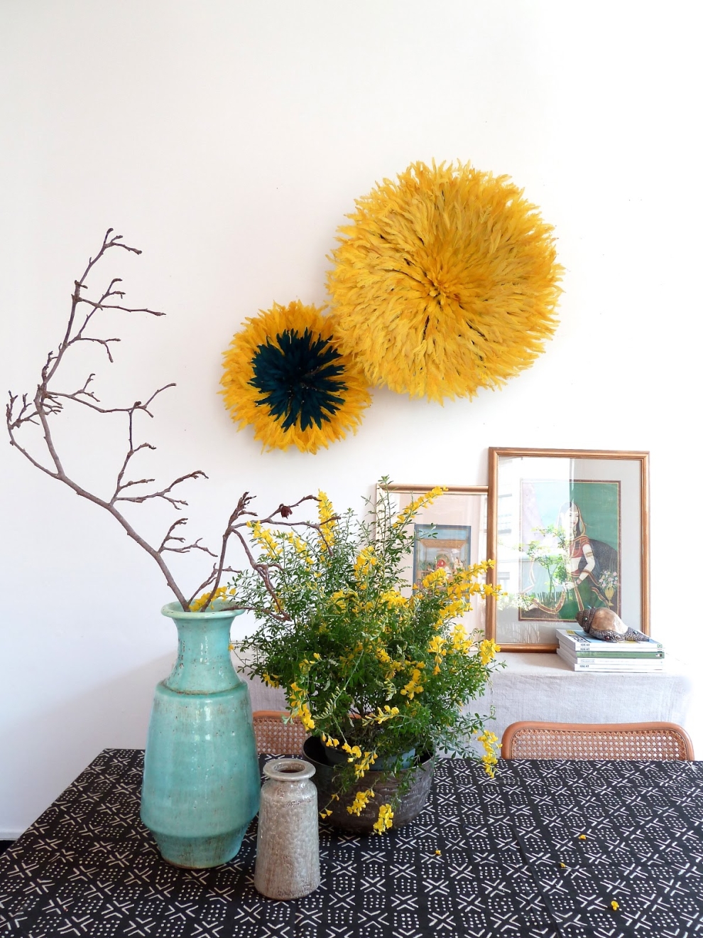 yellow feathers