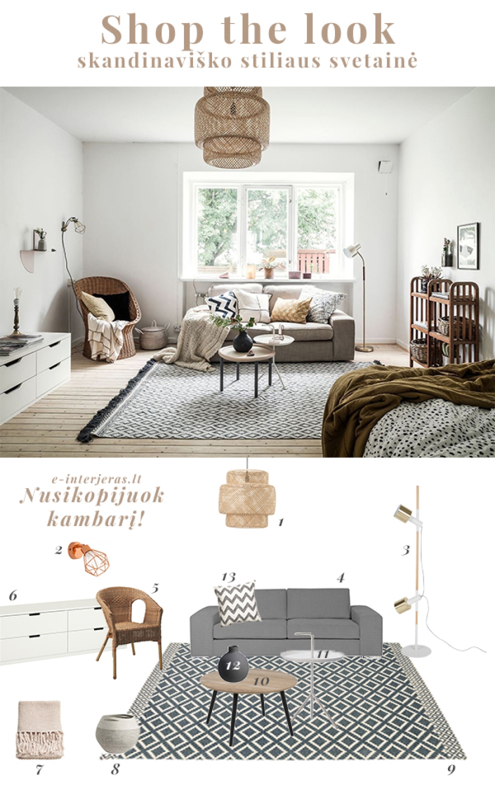 shop the look skandinavisko stiliaus svetaine