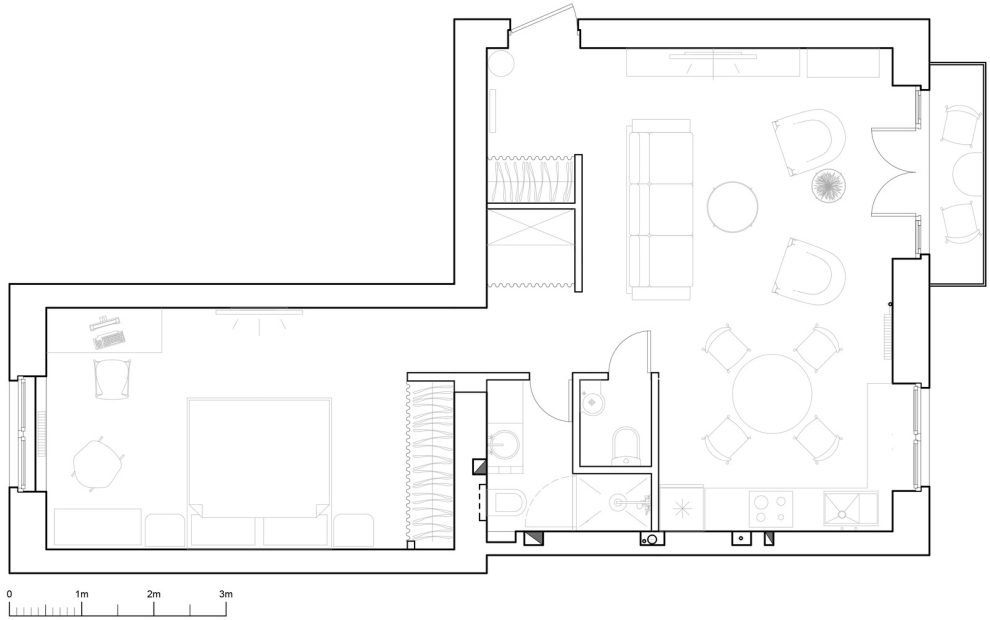 56 sq.m. apartment plan