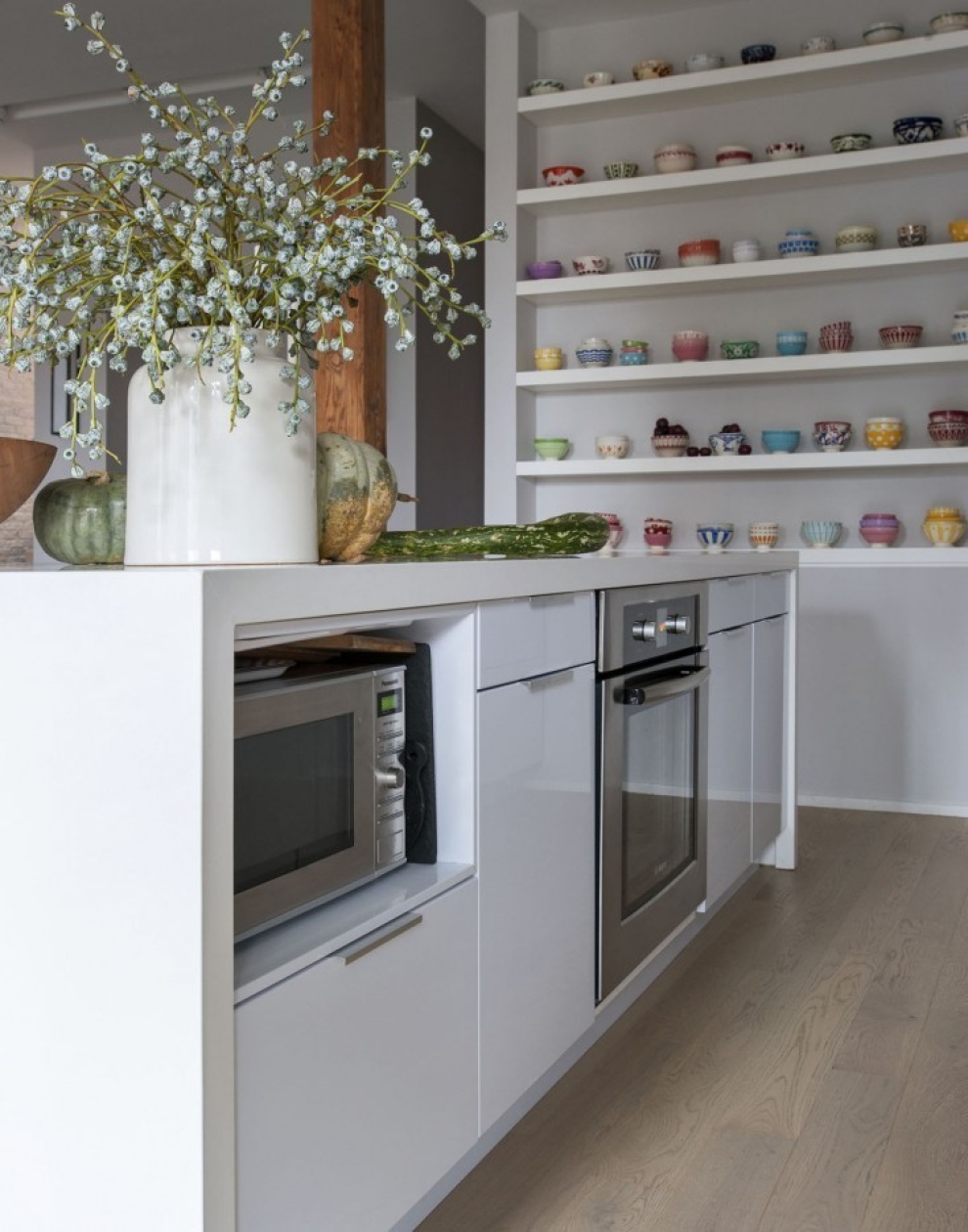 microwave in kitchen island