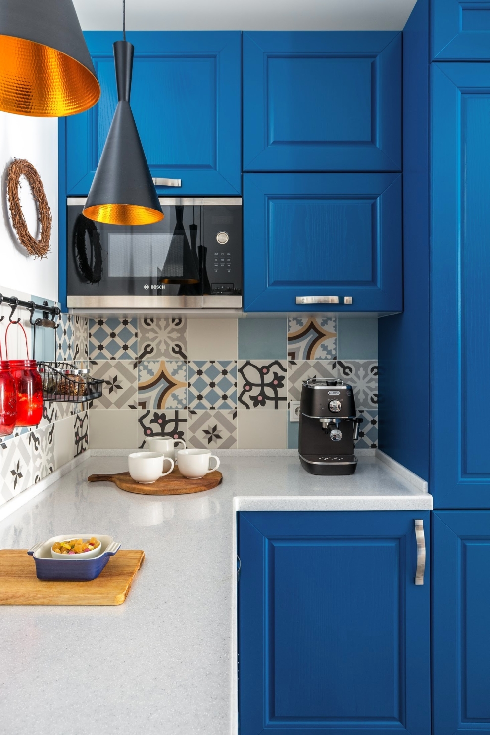 blue kitchen furniture
