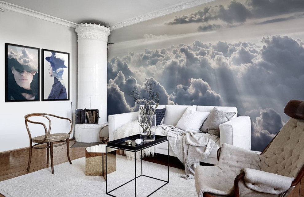 wall murals scandinavian interior
