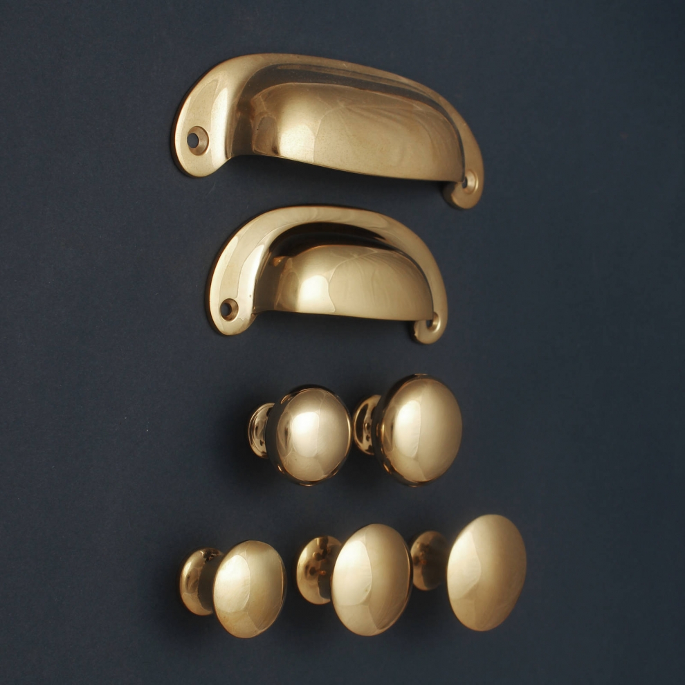 brass polished handles